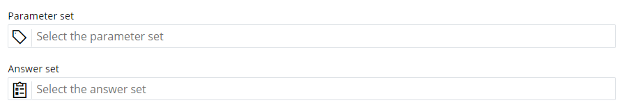 Parameter set and Answer set options