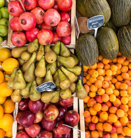 fruits for sale in a stall
