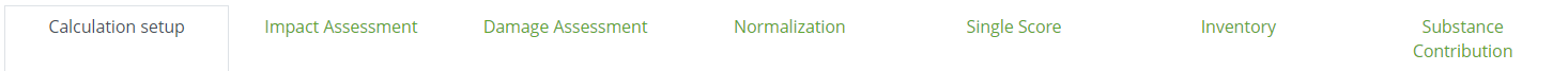 Calculation tabs