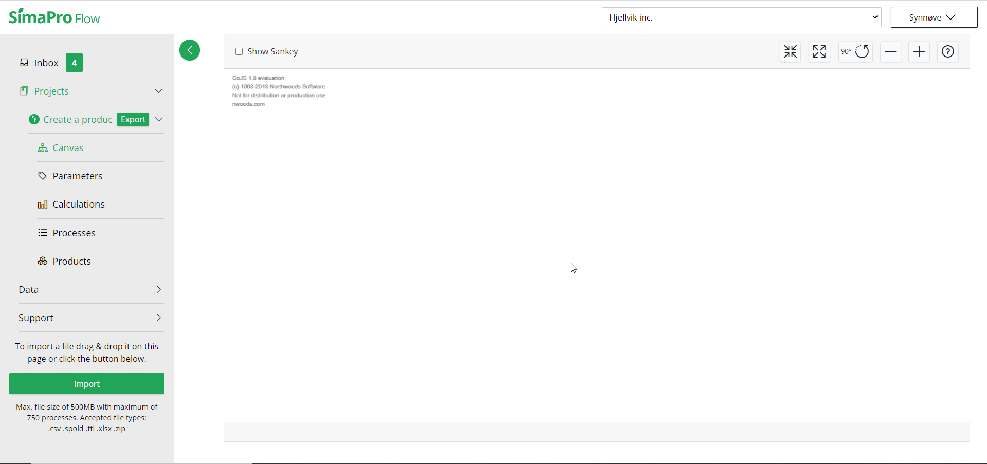 Change Unit in Canvas